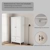 OTTO home Kleiderschrank Borkum Sideboard Anrichte mit 6 Schubladen Landhaus weiß (hochwertige schwarze Griffe aus Metall) Schlafzimmerschrank mit 2 Türen und 2 Schubladen Bild 4