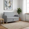 vidaXL Sofa mit Stauraum Hellgrau 122 x 78 x 87 cm Polyester 42036891 Bild 3