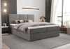 B&B Home 'Mallorca' Boxspringbett mit Bettkasten, Samt, Hellgrau, 160x200 cm Bild 2