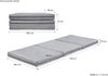Klappmatratze Faltmatratze Gästematratze Bezug-Farbe GRAU wählbare Größe V-80.012-P21 Bild 3