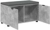 vidaXL Flurbank mit Kissen mit Regal mit Tür Betongrau 80 x 38 x 46 cm 891483 Bild 5