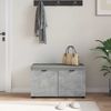 vidaXL Flurbank mit Kissen mit Regal mit Tür Betongrau 80 x 38 x 46 cm 891483 Bild 4