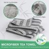 VIVOTE Mikrofaser Bambus Geschirrtücher 40x60 Grau 3er Set Bild 3