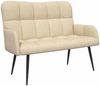 vidaXL 2-Sitzer Sofa Creme 115 x 61 x 87 cm Stoff 42028936 Bild 2
