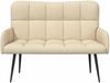 vidaXL 2-Sitzer Sofa Creme 115 x 61 x 87 cm Stoff 42028936 Bild 4