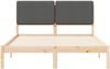 vidaXL Bettgestell mit gepolstertem Kopfteil Dunkelgrau 160 x 200 cm 877895 Bild 5