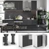 Spülenunterschrank Fame-Line Anthrazit Hochglanz 80 cm , AP Eiche Vicco Bild 2
