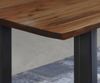 Couchtisch Baumkante massiv Akazie nussbaum 90 x 90 schwarz NOAH 71082245 Bild 3