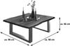 Couchtisch Baumkante massiv Akazie nussbaum 90 x 90 schwarz NOAH 71082245 Bild 2