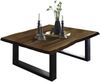 Couchtisch Baumkante massiv Akazie nussbaum 90 x 90 schwarz NOAH 71082245 Bild 5