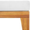 vidaXL Modular-Fußhocker mit Cremeweißen Kissen Akazie Massivholz 312152 Bild 5