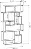 Dmora Bücherregal Casimira, Büroregal, Mobiler Buchhalter, Bücherbrett, 96x26h169 cm, Anthrazit Bild 3