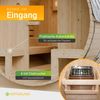 Artsauna Outdoor Fasssauna Spitzbergen 220 für 6 Personen und zwei Bänken - 8 kW Ofen, Saunasteine & Zubehör - Saunafass aus Fichtenholz - Außensauna Gartensauna Bild 5