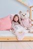 Sterntaler Babydecke Familie Bär, weiche Babydecke aus Plüsch, süßes All-Over Motiv, kurze und langflorige Seite, kuschelig und pflegeleicht, 100×75×1 cm, rosa Bild 2