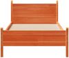 vidaXL Massivholzbett ohne Matratze Wachsbraun 75x190 cm Kiefernholz 855617 Bild 4