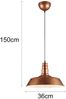 Retro Pendelleuchte WILL Lampenschirm Metall Kupfer Antik, Ø 36cm Bild 4