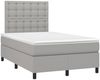 vidaXL Boxspringbett mit Matratze Hellgrau 120x190 cm Stoff 3269909 Bild 2