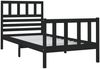 vidaXL Massivholzbett Schwarz 75x190 cm 2FT6 Small Single [3101117] Bild 3