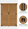 M MCombo Gartenschrank Gartenhaus Holz Wetterfest, 127×59×168 cm, 0901D (Natur) Bild 4