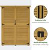 M MCombo Gartenschrank Gartenhaus Holz Wetterfest, 127×59×168 cm, 0901D (Natur) Bild 5