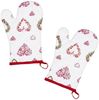 Kracht Topfhandschuhe Blumenherzen, (Set, 2-tlg, 2-teilig), 2er Set Ofenhandschuhe, wattiert, ca. 20x30 cm Bild 3