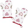 Kracht Topfhandschuhe Blumenherzen, (Set, 2-tlg, 2-teilig), 2er Set Ofenhandschuhe, wattiert, ca. 20x30 cm Bild 2