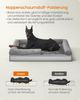 Feandrea Orthopädisches Hundebett, Hundekissen, Hundekorb, weiche Polsterung, Hundesofa, erhöhte Ränder, Bezug abnehmbar und waschbar, 120 x 85 x 20 cm, rutschfeste Unterseite, hellgrau Bild 3