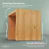 Massivholz Hocker mit Baumkante - Eiche - 40 x 40 x 45cm Bild 4