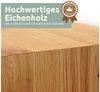 Massivholz Hocker mit Baumkante - Eiche - 40 x 40 x 45cm Bild 3