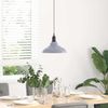 vidaXL Pendelleuchte Höhenverstellbar E27 Grau Glänzend Ø 31 cm Metall 4103438 Bild 3