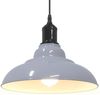 vidaXL Pendelleuchte Höhenverstellbar E27 Grau Glänzend Ø 31 cm Metall 4103438 Bild 5