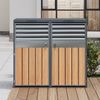 Mülltonnenbox, Mülltonnenverkleidung, 120L 240L, wetterfest, Container, Abfallbehälter, Tonnenhaus, Gartenbox, abschließbare Müllbox (2 Tonnen) Bild 3