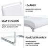Esszimmerstuhl 2er-Set ergonomisch mit Kunstleder & Leinen gepolstert, komfortabler Küchen- und Bürostuhl,Weiß Bild 3