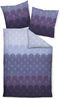 Janine Moments Mako-Satin Bettwäsche 240x220 Rauten Fächer blau lila 98096-5 Bild 2