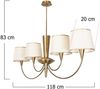 Opviq Kronleuchter METAL BODY,Size: 118 x 20 cm V1403 Bild 3