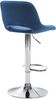 Barhocker JAKSON - Blau, Samt, Chrom Barhocker mit Lehne Barstuhl Tresenhocker Tresenstuhl Kneipenhocker Kneipenstuhl Bild 3