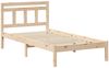 vidaXL Bettrahmen Braun 75 x 190 cm Massives Kiefernholz 872356 Bild 4