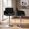 CLP 2er Set Barhocker Los Angeles Samtbezug höhenverstellbar drehbar bis 150 kg,schwarz chrom Bild 2
