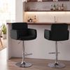 CLP 2er Set Barhocker Los Angeles Samtbezug höhenverstellbar drehbar bis 150 kg,schwarz chrom Bild 3