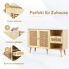 Sideboard 120 x 40 x 80 cm mit 1 Schublade, 2 Fächern und 2 Magnettüren, verstellbare Einlegeböden, bodenstehend Bild 5