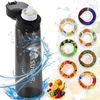 BlingBin Trinkflasche Luft Wasserflasche Sport mit 7 Pods Geschmackskapseln, 650ml, Trinkflasche Ideal zum Laufen und im Fitnessstudio, Schwarz Bild 4