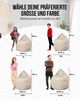 PATCH HOME Sitzsack Tropfenform – XXXL – Creme, bequemer Sitzsack aus Luxus-Polyester-Gewebe, bereits befüllt Bild 3