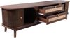 Merax TV-Schrank - Natürlicher Holz-Blend TV-Schrank mit Türen und Schubladen, Natürlicher Landhausstil, Holzfarbe & hellgelb Bild 5