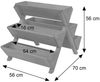 Pflanztreppe HWC-O15, Blumenregal Kräutertreppe Pflanzkübel Hochbeet, 5 Kästen 56x56x70 Outdoor Holz FSC® ~ natur Bild 3
