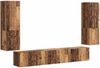 TV-Schrank Wandmontiert 4 pcs,TV-Hängeboard Altholz Holzwerkstoff Bild 2