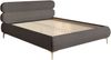 Selsey 'Roule Cord' Polsterbett 140x200 mit Cordstoff und goldfarbenen Füßen, Braun Bild 4