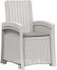 vidaXL Liegesessel Garten Rattan-Optik 2 pcs Weiß und Hellgrau PP 8012027 Bild 4
