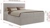 Boxspringbett mit Kopfteil und Topper T25, Cord Bett - TILIANO - 200 x 200 cm - Hellgrau Cord - H4 Bild 5
