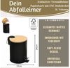 LS-LebenStil Kosmetikeimer Tretmülleimer Papierkorb 3L Soft Close Rund Fußpedal Mülleimer, Kosmetik-Mülleimer Treteimer Bad Badezimmer Küche Mülleimer Bild 2