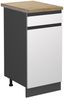Küchenunterschrank R-Line Weiß 40 cm J-Shape, AP Eiche Vicco Bild 1